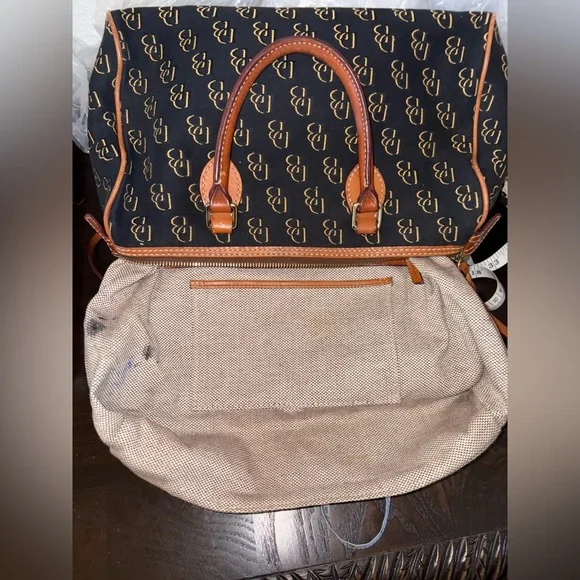 Dooney & Bourke Black and Tan Satchel - Picture 12 of 13
